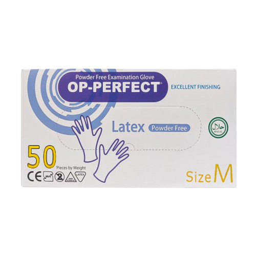 دستکش لاتکس مدل OP-PERFECT سایز مدیوم بسته 50...